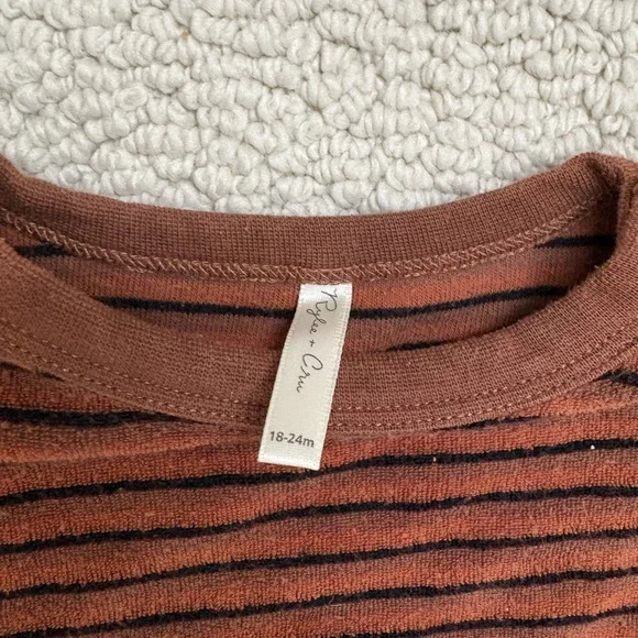 Rylee + Cru Striped Crewneck Terry Sweater - Picture 3 of 6